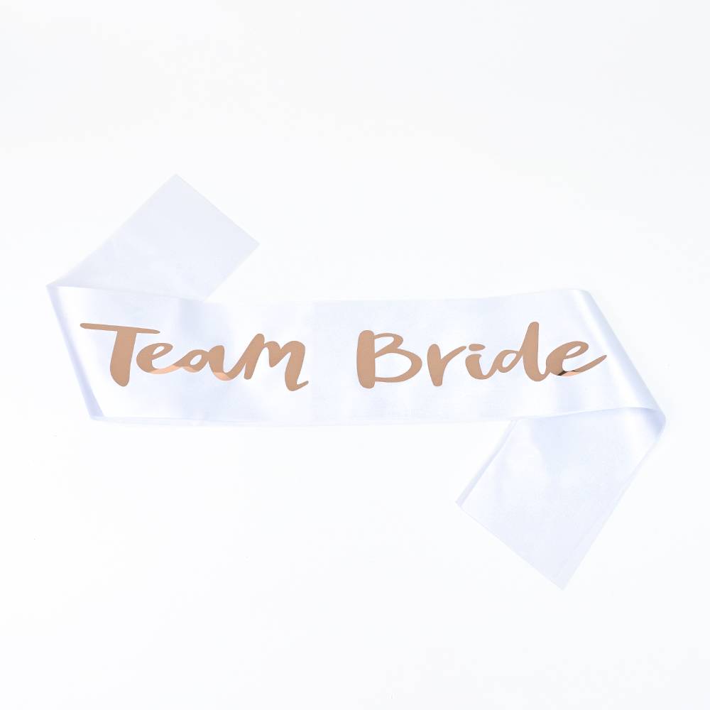 סרט גוף Team bride כיתוב רוז גולד