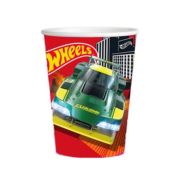 כוסות קרטון סט Hot Wheels